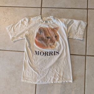 Morris Cat Graphic T-Shirt - White and Orange